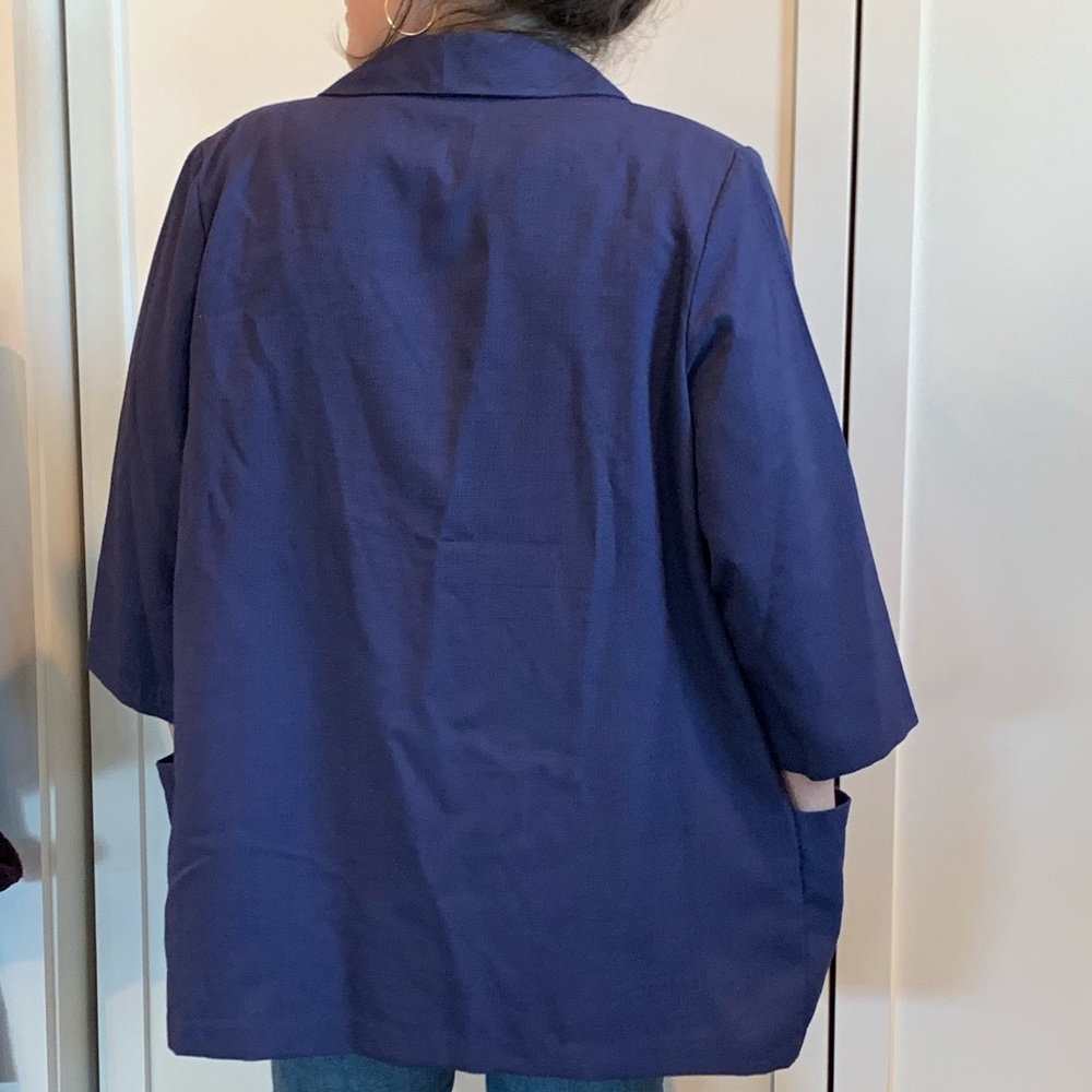 Vintage blue smock style overshirt